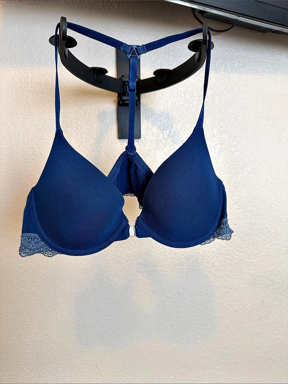 Adore Me Anais Contour Demi Bra Lace Blue 36A